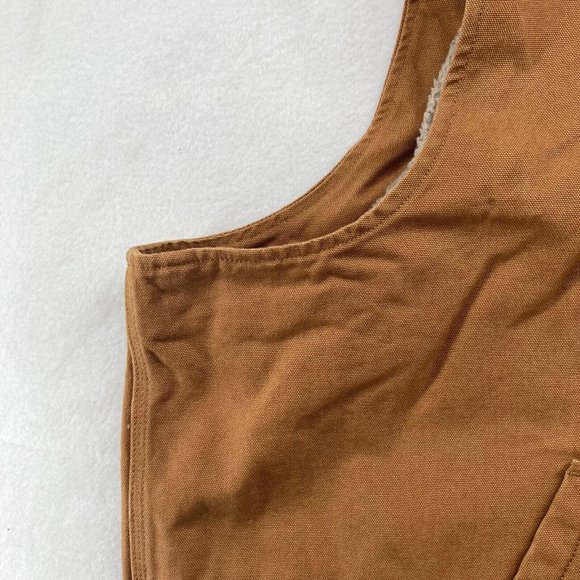 Carhartt Men's 104277 Brown Sherpa Lined Vest Full Zip Size 3XL NWT - Picture 3 of 14